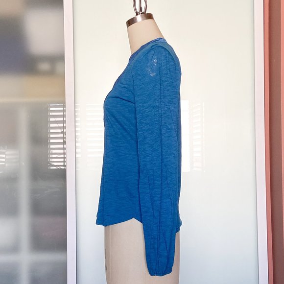 NWOT Lucky Brand teal long sleeve t shirt size S - Picture 3 of 8